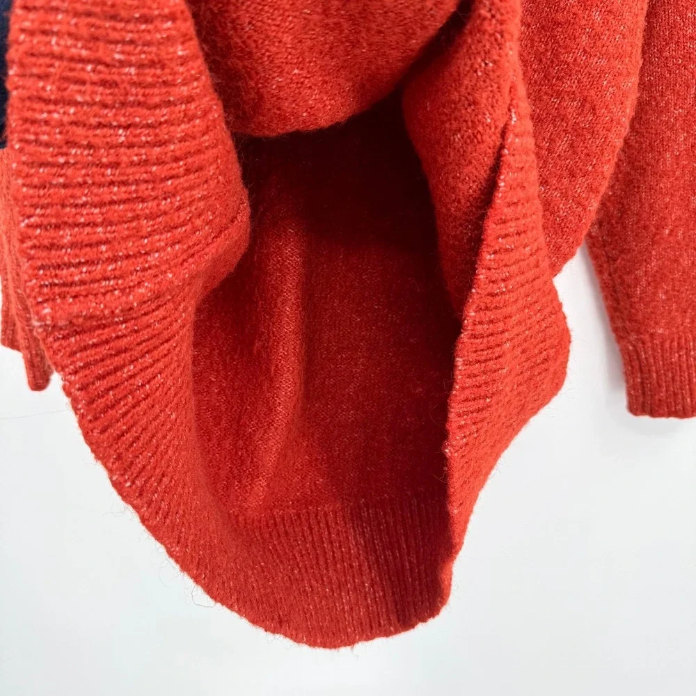 Old Navy Cozy Cocoon Orange Tunic Fox Long Sleeve‎ Sweater Women's SP